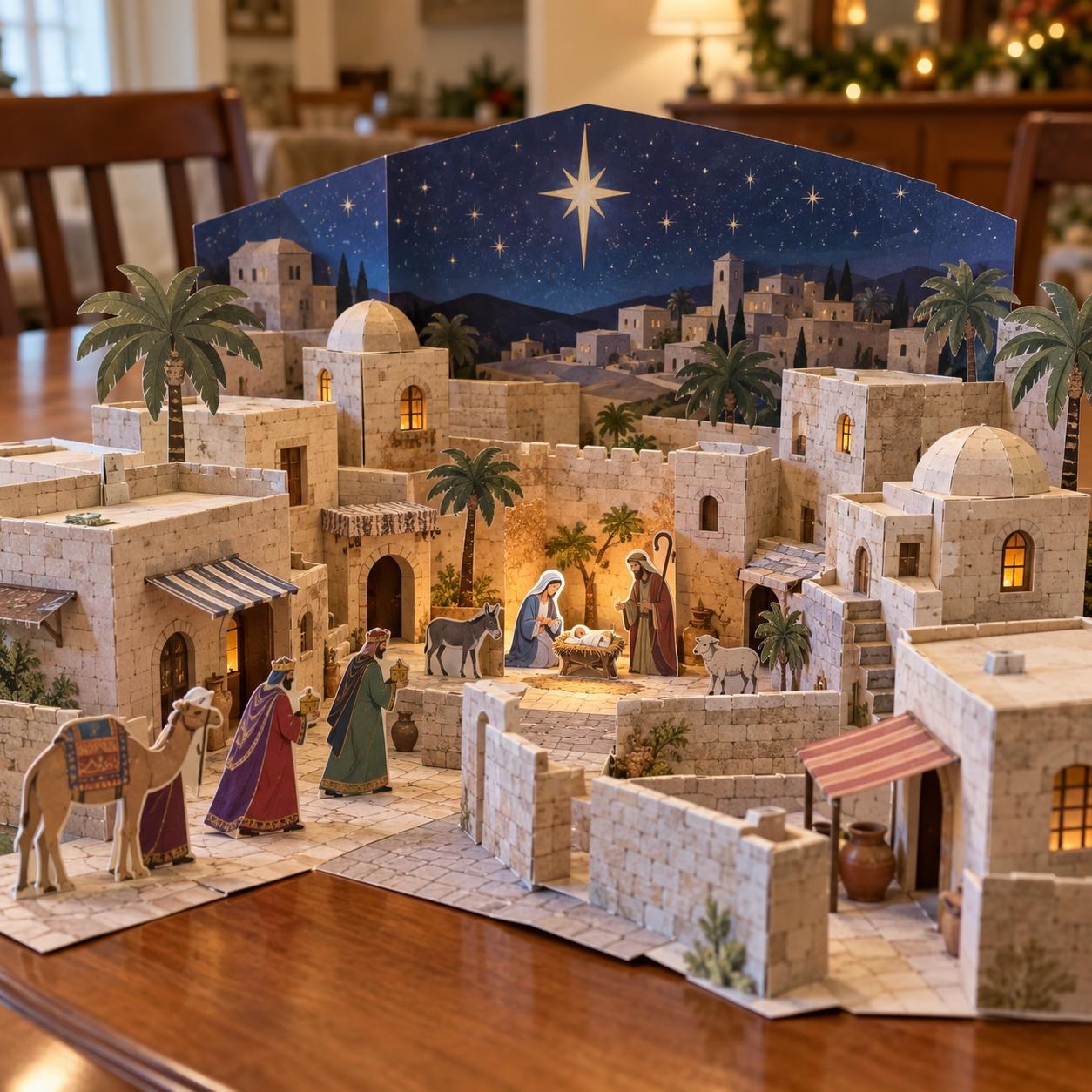Printable 3D Nativity craft 1