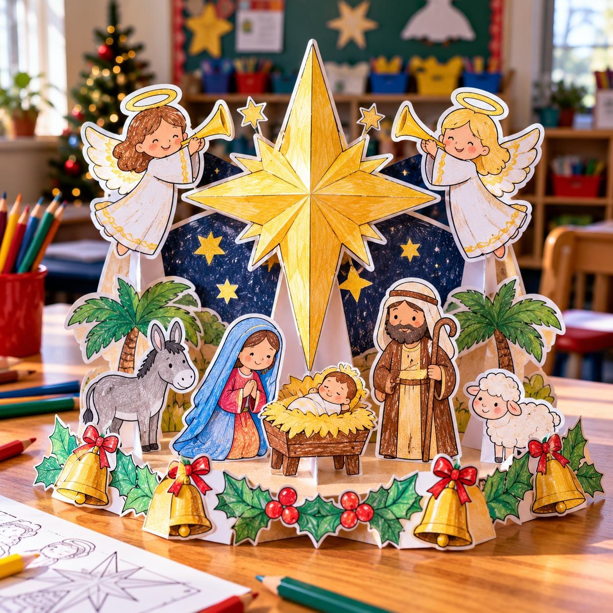 Printable 3D Nativity craft 2