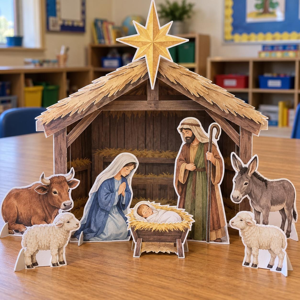 Printable 3D Nativity craft 4
